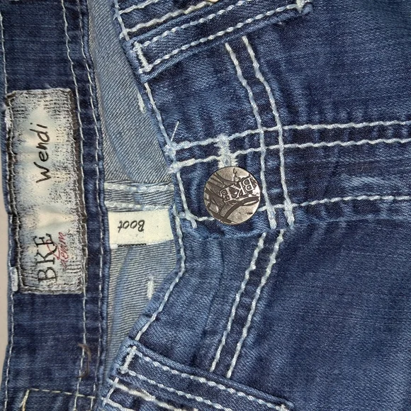 BKE Denim Wendi Boot Dark Blue Jeans Size 28R - Picture 2 of 12